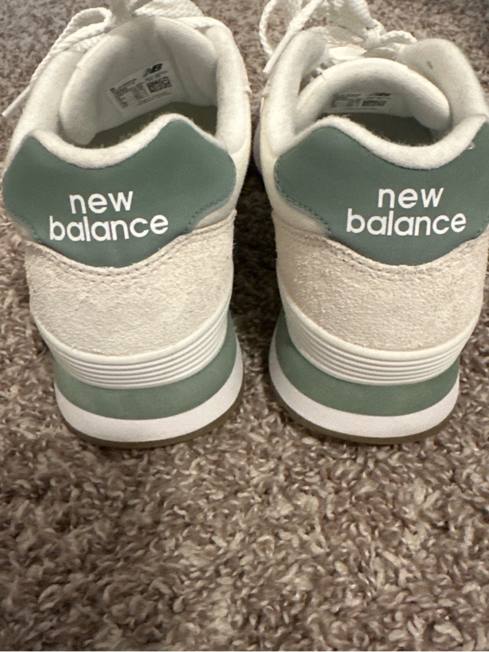 New Balance 515 Cream and Light Blue Low-Top Sneakers size 8 woman - Picture 5 of 7